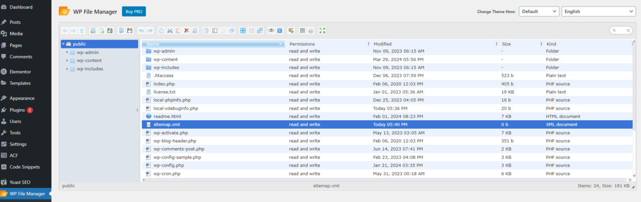 Sitemap xml file